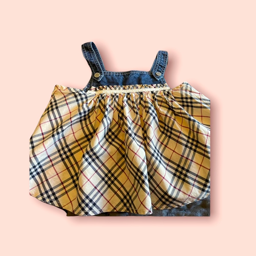 Burberry overall dress Jean plaid